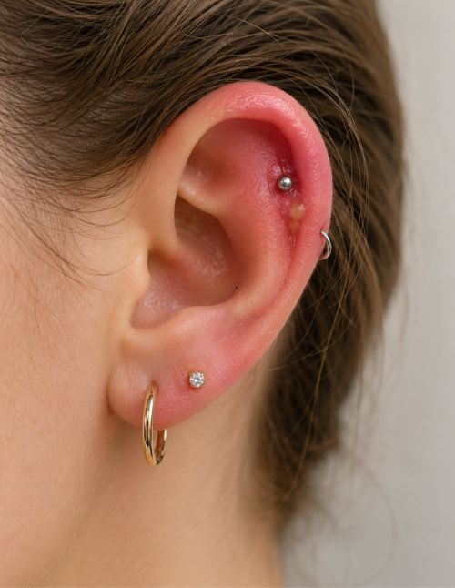 infección piercing oreja